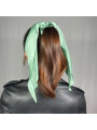 Chouchou Avec Un Foulard Vert Printemps Pour Vos Cheveux