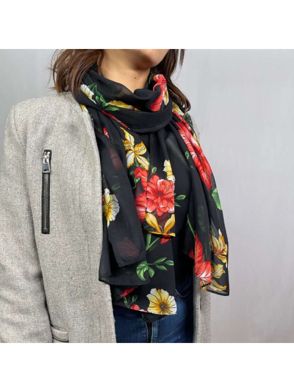 Foulard à fleurs - Femme | MANGO Belgique