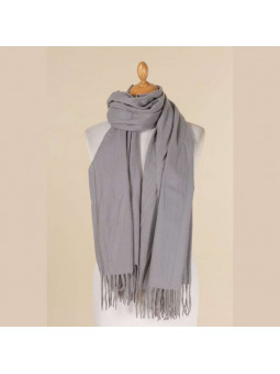 Écharpe En Cachemire Gris Souris Premium