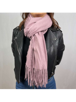 Écharpe En Cachemire Rose Pastel Premium