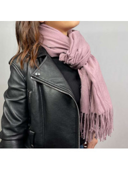 Écharpe En Cachemire Rose Pastel Premium