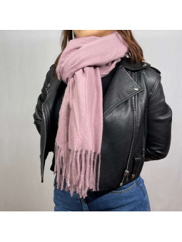 Écharpe En Cachemire Rose Pastel Premium