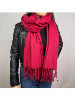 Écharpe En Cachemire Rouge Vif Premium