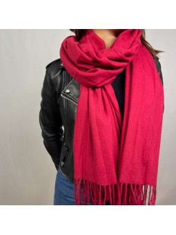 Écharpe En Cachemire Rouge Vif Premium