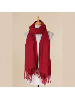 Écharpe En Cachemire Rouge Vif Premium