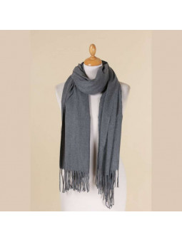 Écharpe En Cachemire Gris Bonifacio Premium