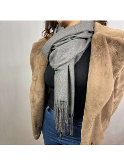 Écharpe En Cachemire Gris Bonifacio Premium