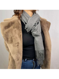 Écharpe En Cachemire Gris Bonifacio Premium