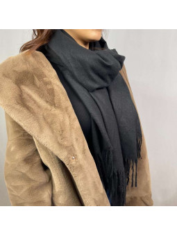 écharpe noir femme en cachemire