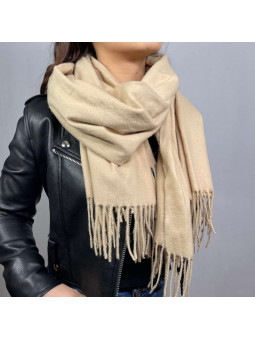 Écharpe En Cachemire Beige Premium De 70x180cm