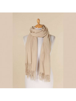 Écharpe En Cachemire Beige Premium De 70x180cm