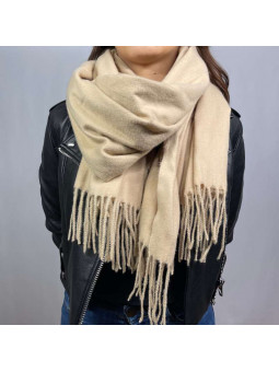 Écharpe En Cachemire Beige Premium De 70x180cm