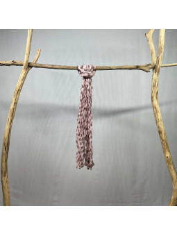 Fine Écharpe Rose Aux Imprimés De Pois Chocolat De 180cm x 50cm