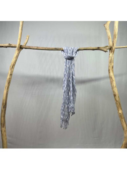 Fine Écharpe Lilas Aux Imprimés De Pois Blanc De 180cm x 50cm