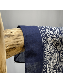 Bandana 55 cm Bleu Roi Aux Motif Paisley Original