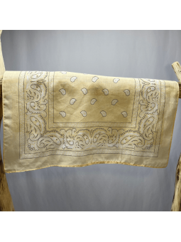 Bandana 55 cm Blond Crème Motif Paisley Original