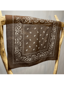 Bandana 55 cm Chocolat Au Motif Paisley Original