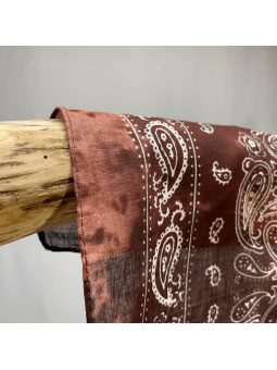 Bandana 55 cm Dégradé de Chocolat Au Motif Cachemire Original