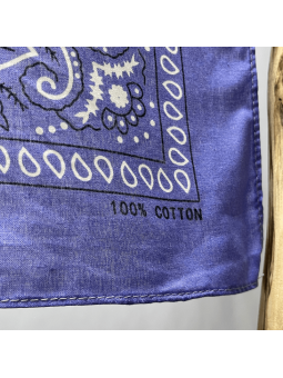 Bandana 55 cm Violet Lilas Au Motif Paisley Original