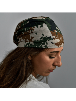 Tour De Cou Kaki Motif Militaire Cubique