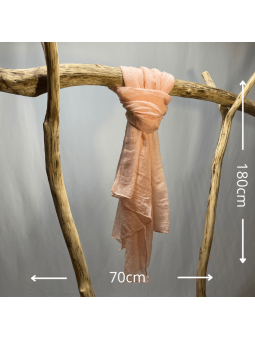 Écharpe 180 cm Douce Uni Aux Couleurs Rose Saumon