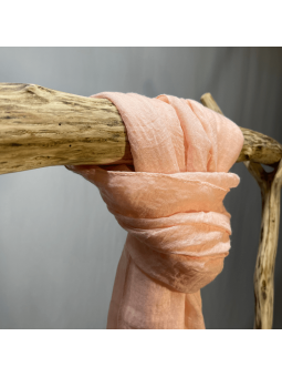 Écharpe 180 cm Douce Uni Aux Couleurs Rose Saumon