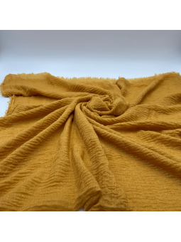 Écharpe 180 cm Douce Uni Aux Couleurs Jaune Moutarde