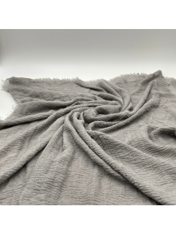 Écharpe 180 cm Douce Uni Aux Couleurs Gris Bonifacio Premium