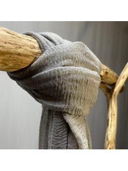 Écharpe 180 cm Douce Uni Aux Couleurs Gris Bonifacio