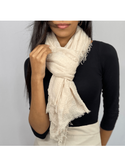 Écharpe 180 cm Douce Uni Aux Couleurs Rose Poudrée Premium