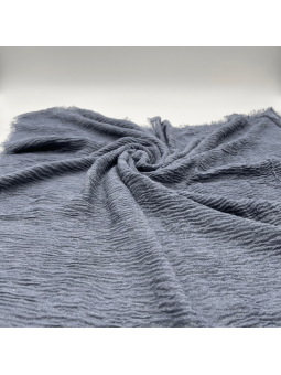 Écharpe 180 cm Douce Uni Aux Couleurs Gris Bleutée