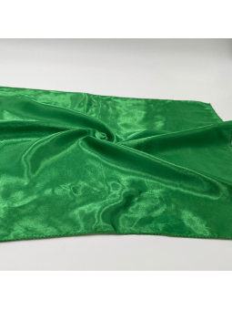 Petit Foulard Carré Monochrome Vert Pomme De 50 cm Satiné Et Brillant