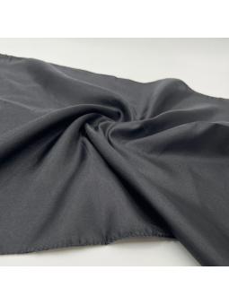 Petit Foulard Carré Monochrome Noir Intense De 50 cm Satiné Et Brillant